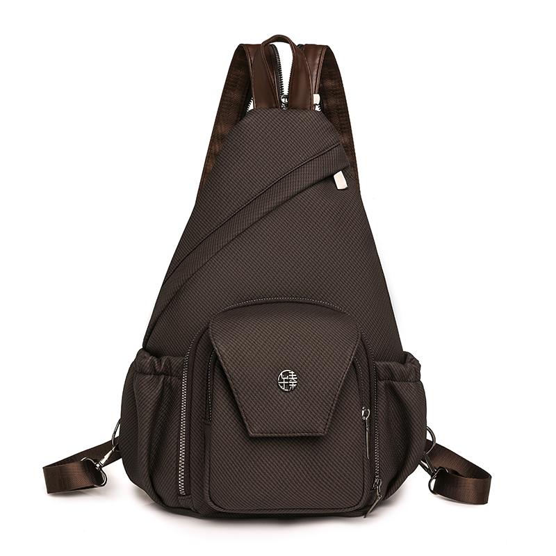 Lightweight Solid Nyl Trendy Sling Bags 2026  Sweet Backpack for Women with Multi-Pockets Casual Versatile Chest Bag