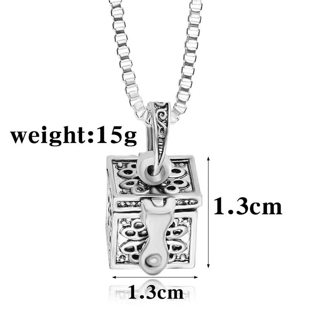 Keepsake Antique Silver Color Memorial Jewelry Vial Pendant Urn Necklace For Ashes Cremation