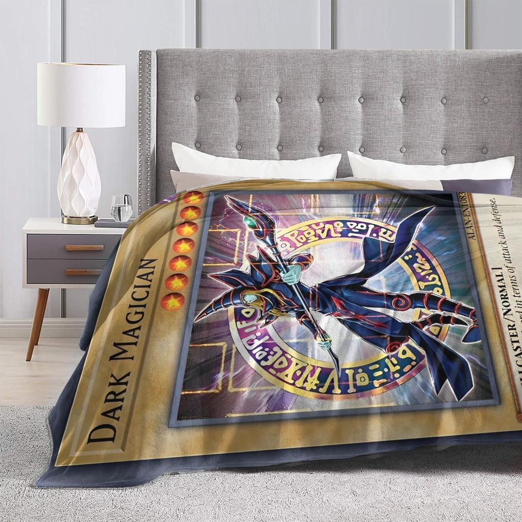 Yu Gi Oh Card Dark Magician Blanket Cover Flannel  Ultra-Soft Throw Blankets for Airplane Travel Bed Rug