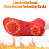 1 Pair Heated Socks 24 Hours Keep Your Feet Warm Silicone Soles Mid-tube High Elasticity Solid Color Sport Socks Cold Weather Cozy Socks