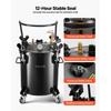 VEVOR Pressure Pot Tank, 20 L Heavy Duty Steel Pressure Pot Tank with Three Quick-Connect Couplers for Home Use, DIY, Art Creations