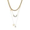Trendy Multi-layer Cold Style Star Pendant Necklace with Full Diamond Detailing