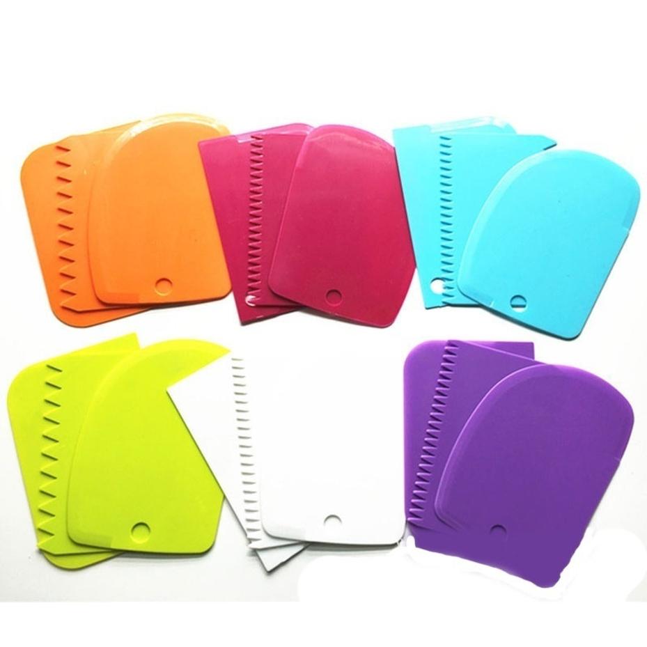 3pcs/Set Cake Bread Slicer Baking Pasty Tools Baking Tools For Cakes Dough Cutter Scraper Cake Blade Silicone Spatula