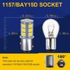 GIVEDOUA 1157 LED Car Bulb, BAY15D 7528 2057 2357 LED Replacement Light Bulbs For 12V RV Car Camper Trailer Brake Lights, Super Bright 5050 18-SMD