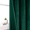 Light-blocking Velvet Curtain Solid Color Soft Texture Touch Blackout Curtains Noise Reducing Through-rod