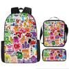 Digital building block backpack, animation primaryschool third and fourth grades light burden reduction, primary and secondary school students storage
