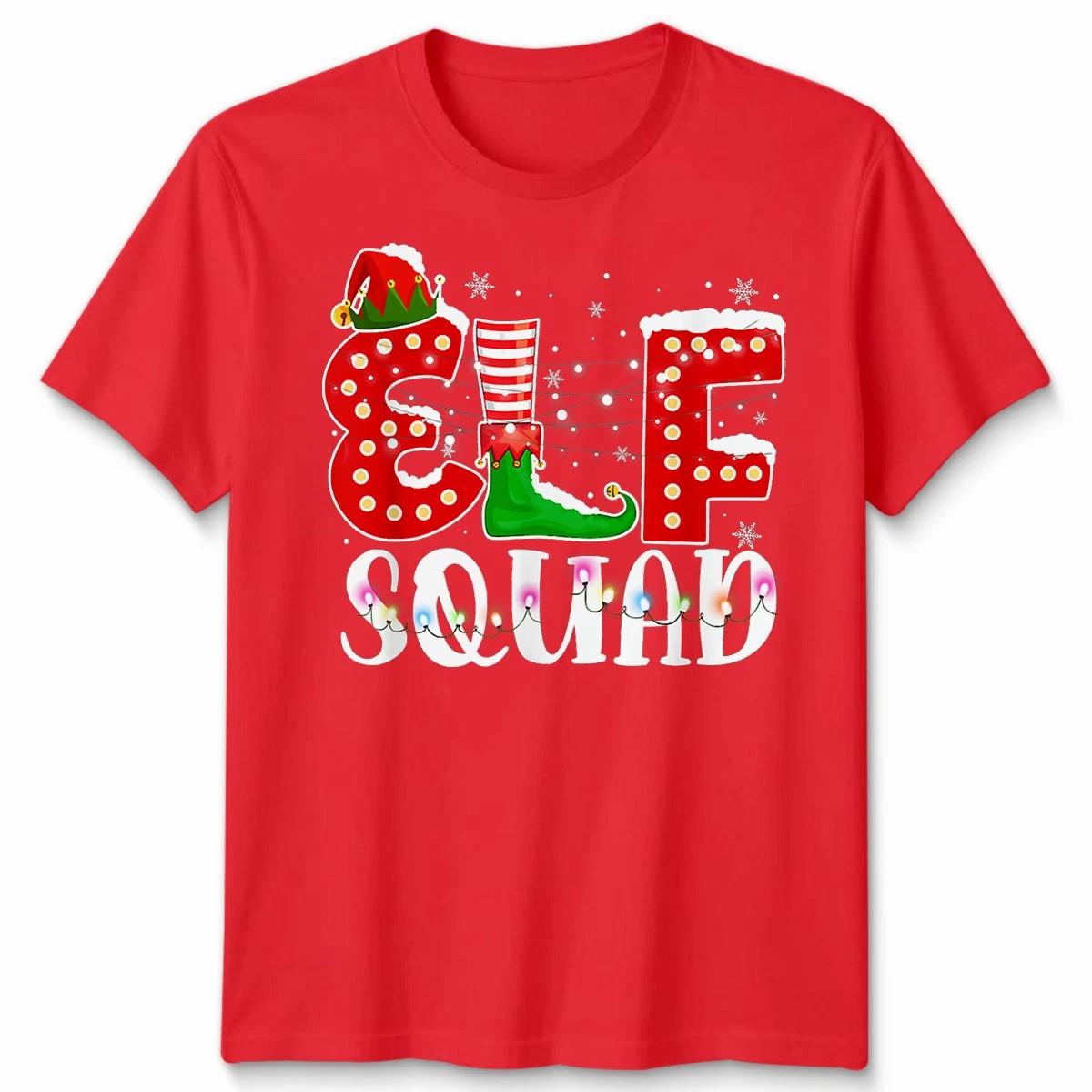 Elf Squad Christmas T shirt Funny Ugly Unisex Funny Holiday Tee #MC35 S