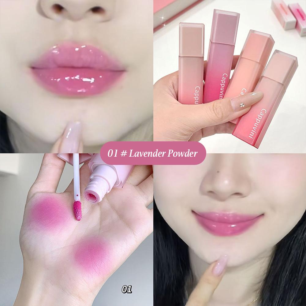 Cappuvini Nude Water Mist Lip Glaze Matt Samt Weiß Lipgloss Langanhaltender Lippenstift