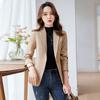 Hochwertiger neuer Frühlings-/Herbst-Damenmantel für zierliche Damen mit Stil, lässige und trendige, schultergepolsterte, hochwertige Anzugjacke