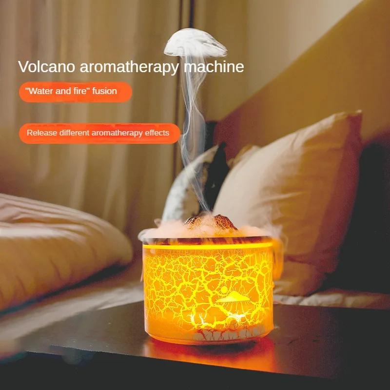 Diffuseur d'huiles essentielles d'aromathérapie à ultrasons Creative Volcano Aroma 230 ml, brume fraîche, humidificateur d'air à arrêt automatique avec lumière