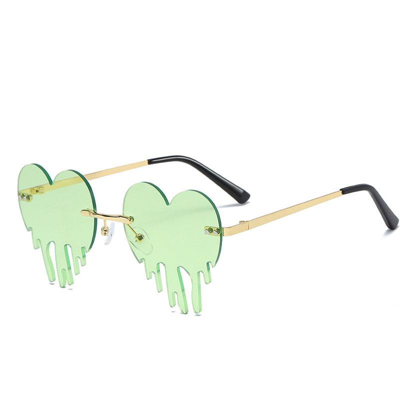 

Солнцезащитные очки Ocean Сердцевидные Линзы Без оправы Металлическая оправа Устойчивые к ультрафиолету зелёный