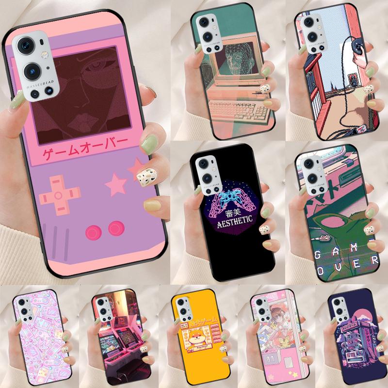 Retro Aesthetic Japanese Game Over For Realme 14 13 Pro Plus 10 11 12 GT 5 6 6T GT7 Pro C61 C55 C53 C51 C21Y C25S C75 C67 Case