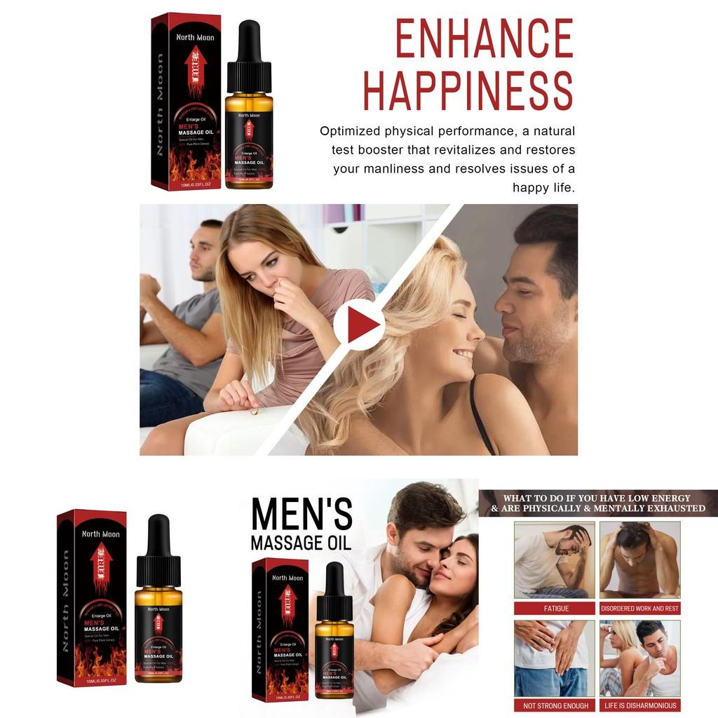 North Moon Men's Enhancement Liquid Premium Body Massage Oil For Increased Stamina