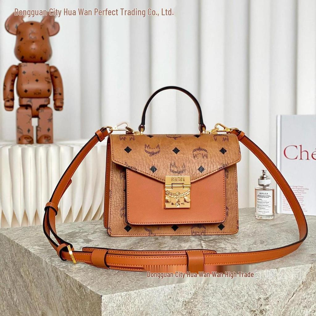 M Brand Classic Patchwork Print Accordion Crossbody Handbag