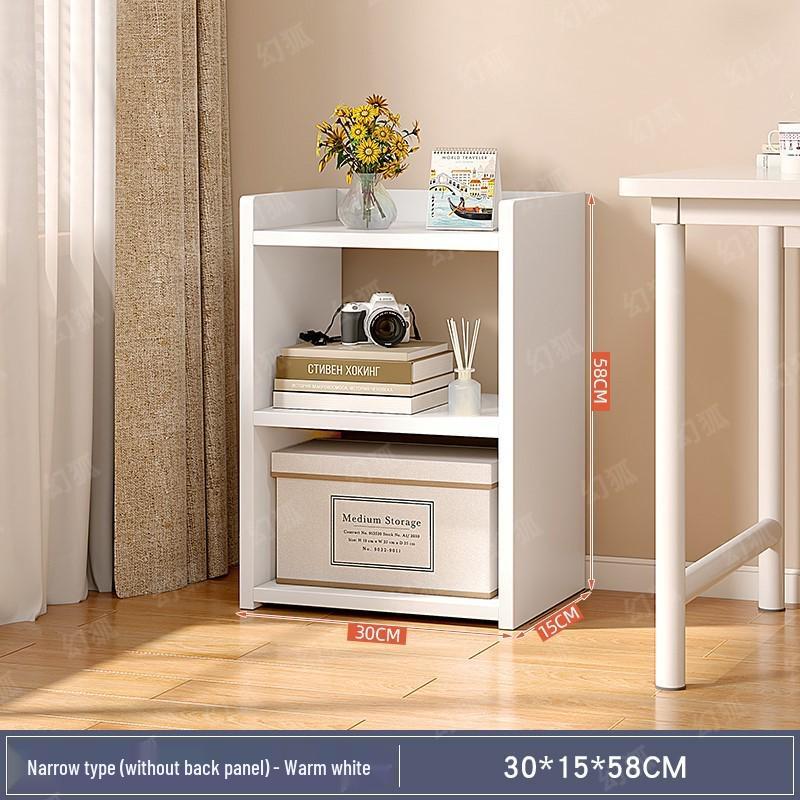 Freestanding Multi-Layer Bookshelf and Storage Cabinet for Bedroom