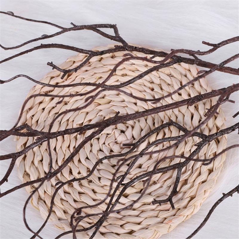 Simulation of 4-fork Willow and Rattan Flower Arrangement Supplies Home Accessories Artificial Simulation Flower Soft with Dead