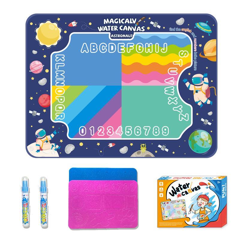 Magic Water Canvas Children Water Painting Blanket Early Learning Oversized Animal Dinosaur Numbers Magical Color Diy Toy