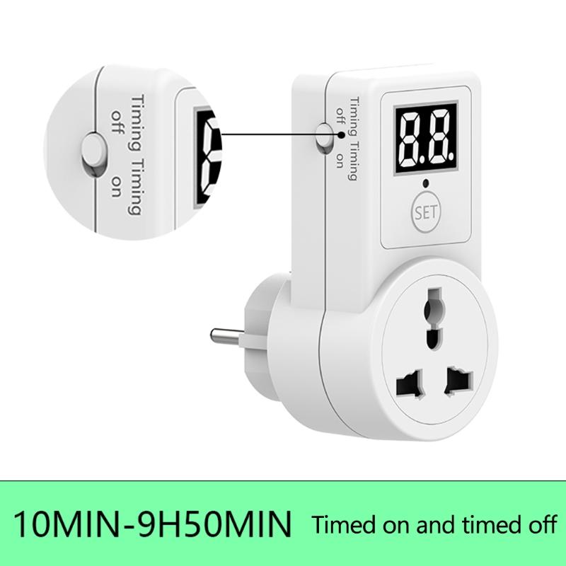 Energy Saving Digital Countdown Timer Switch Telephone Battery Vehicle Charging Electronic Timer Socket EU Plug For Home