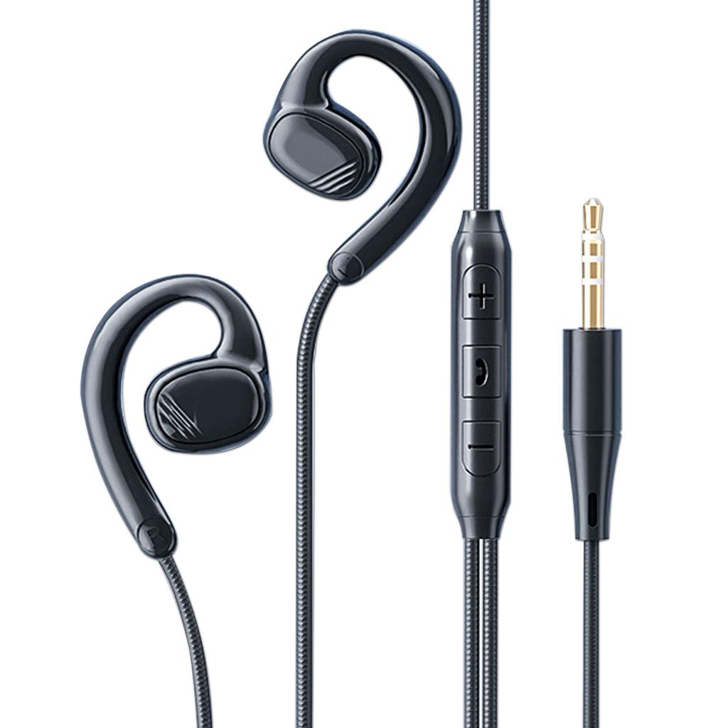 3.5mm Wired Sports Headphones Open Ear Hifi Stereo Gaming Headset Type-C Air Conduction Music Earphones with Noise Reduction MIC