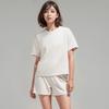 Women's Ribbed Nylon Yoga T-Shirt - Loose, Comfortable, and Casual for Fitness and Outdoor Activities