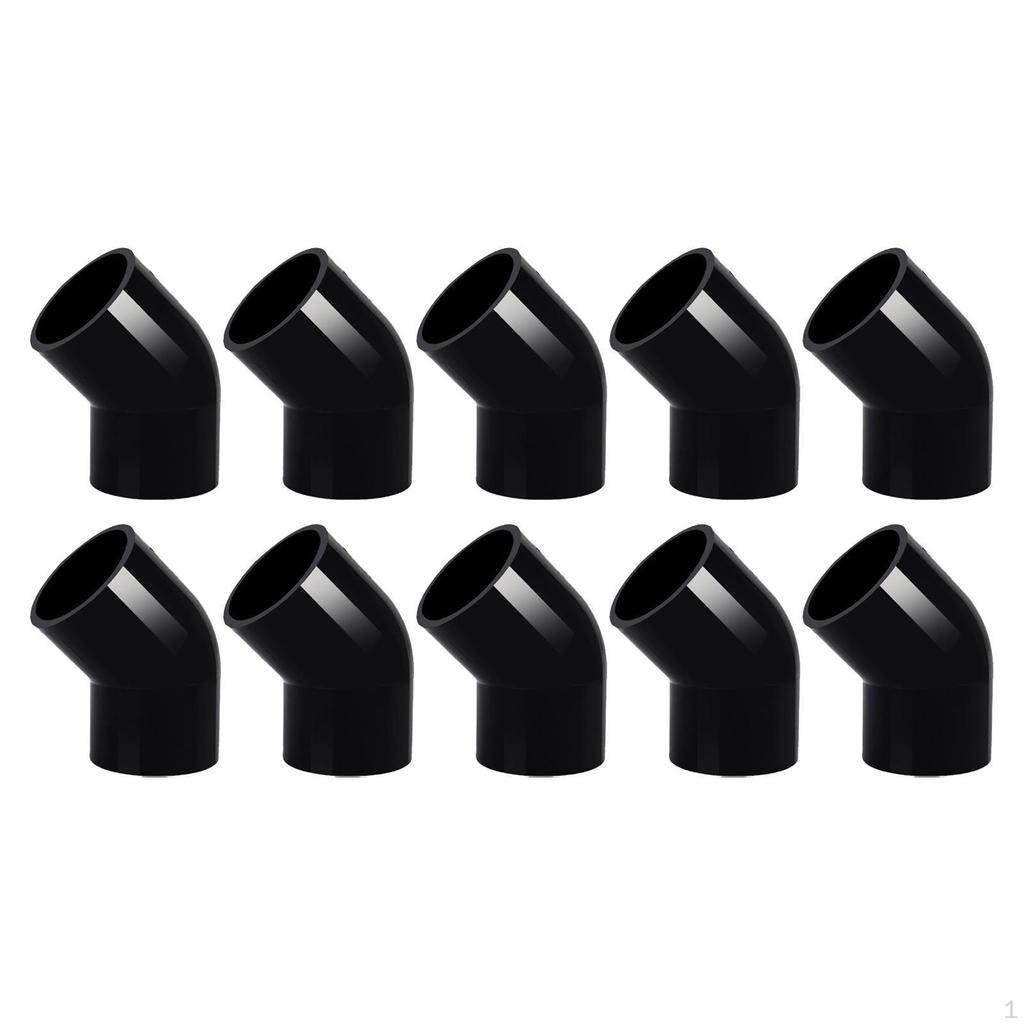 10 Pack PVC Pipe Connectors 45° Elbow Joint Fittings for DIY Greenhouse Construction