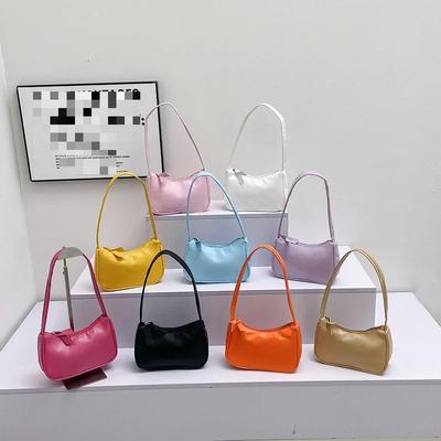 PU Candy Color Mini Handbag Women Shoulder Bag Girls Small Hand Bag Key Phone Pouch Coin Purse Card Bags Card Holder for Women