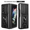 Suitable for Samsung Z Flod4 Flip Window Folding Phone Case Z Flip4 Ring Stand Protective Cover