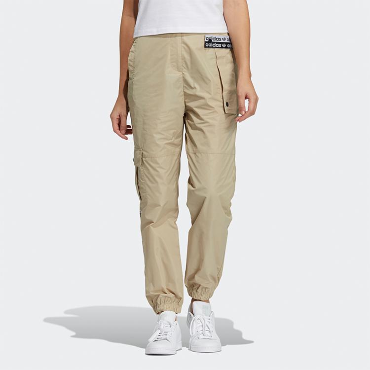 Adidas Originals Cargo Pants Multi-Pocket Tapered Woven Casual Work Pants Knitted Sports Pants Women Pants Prairie-Brown GU1401