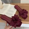 Fashion Flower Slippers New Women Sandals Flip Flops Shallow Beach Footwear Shoes Summer Female Shoes 2024 Ladies Slides Flats Sandals