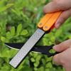 Portable Knife Sharpener Folding Diamond Double-Sided Fan Shape Garden Tool Sharpener For Garden Outdoor Camping Kitchen