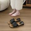 Modische Temperament-Slipper mit dickem Absatz für Damen, Sommer 2025, neu, eckige Spitze, hoher Absatz, europäisch und amerikanisch, lässig, modisch, coole Slipper, Damenschuhe