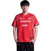 Li Ning T Shirts Unisex Lava Red V neck Moderate Straight Fit ATSU685-1