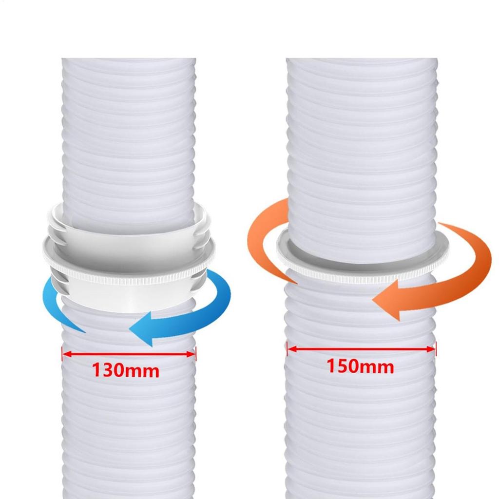 Air Conditioner Hose Fittings Round/Square Shaped Exhaust Duct Hose Adapter AC Hose Connector Extensions for 5.1 and 5.9 Inch