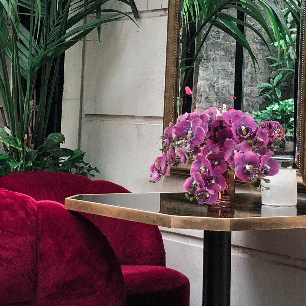 6 sztuk orchidea Phalaenopsis sztuczny kwiat 61cm sztuczna orchidea prawdziwy dotyk lateksowe sztuczne storczyki sztuczna orchidea fałszywa orchidea dla Home Office dekoracje ślubne