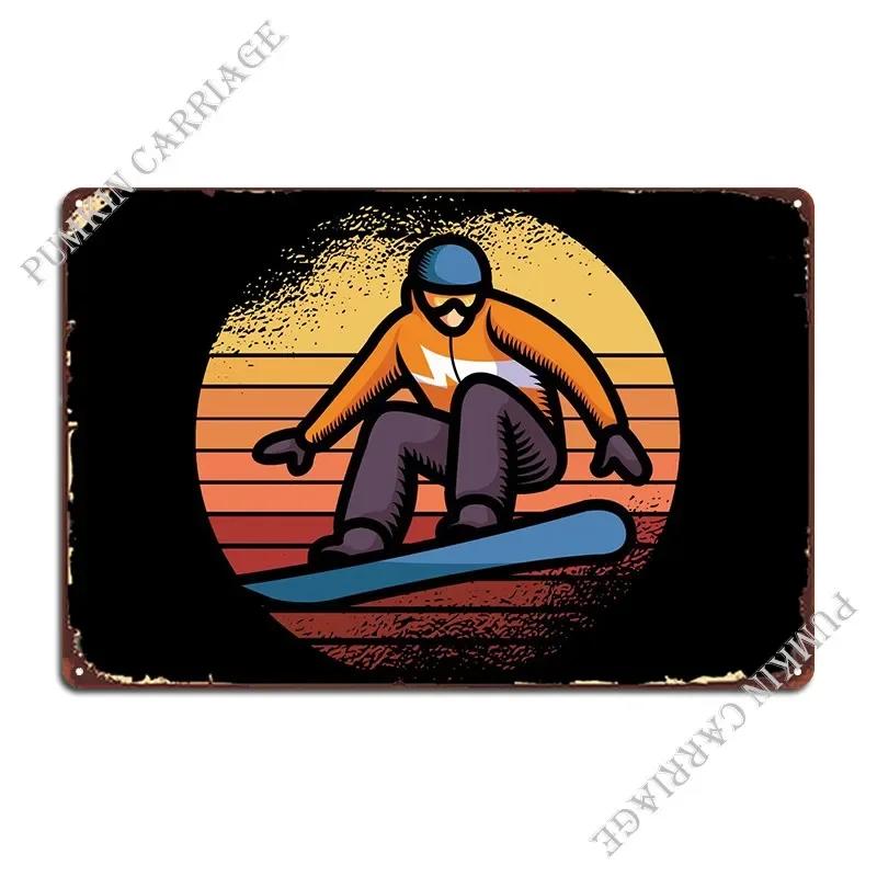 Snowboarder Snowboarding Metal Signs Cinema Garage Bar Printed Bar Tin Sign Poster 20x30cm(7.8x11.8inch)