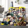 Anime Hero Academia Print Flannel Blanket High Quality Warm Comfortable Cover for All Seasons Perfect for Gifts Home Decor