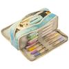 4 Compartments Pencil Pouch Zipper Closure Pen Case Large Pencil Bag  For Girls
