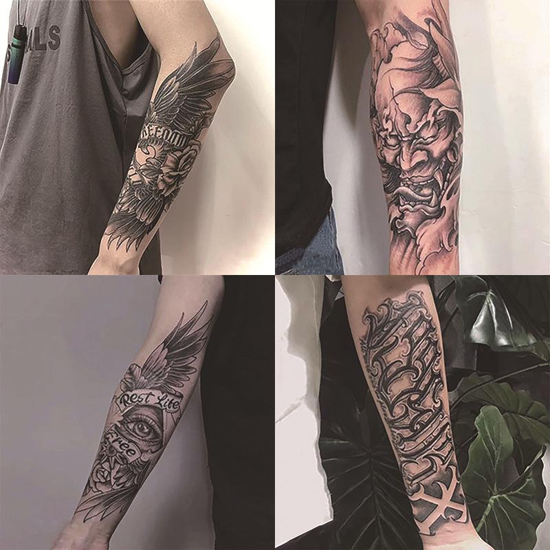 Waterproof Herbal Juice Tattoo Decals - Semi-Permanent, Non-Reflective for Men & Women’s Arms, Chest, Back