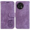 For TECNO Spark 30 Pro 4G Wallet Case Tiger Imprint Leather Shockproof Phone Cover with Wrist Strap