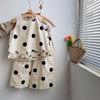 Kids Girls Clothes Suits Summer Children Girl Polka Dot Clothing Set Baby Girl Dot Vest Pants Two Pcs Clothing Sets
