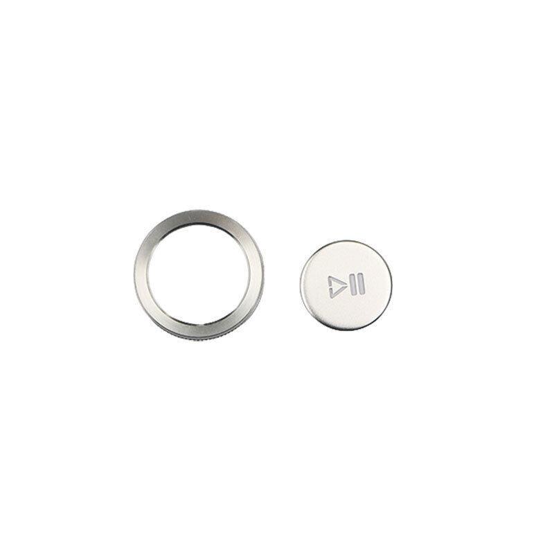 For Volvo XC90 2016- Silver Aluminium Car Volume Switch Button Cover Ring