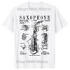 Saxophone Old Vintage Patent Drawing TShirt Unisex Clothing Fashion T Shirts Cotton Short Sleeve Oversized Loose Tshirt Tops