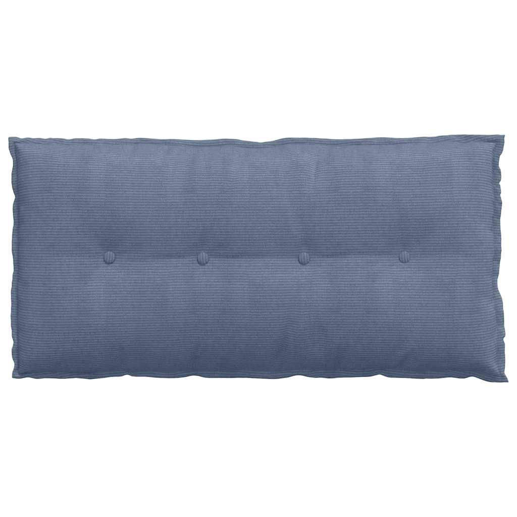 Back Cushion Blue 100 x 50 cm Cord Fabric