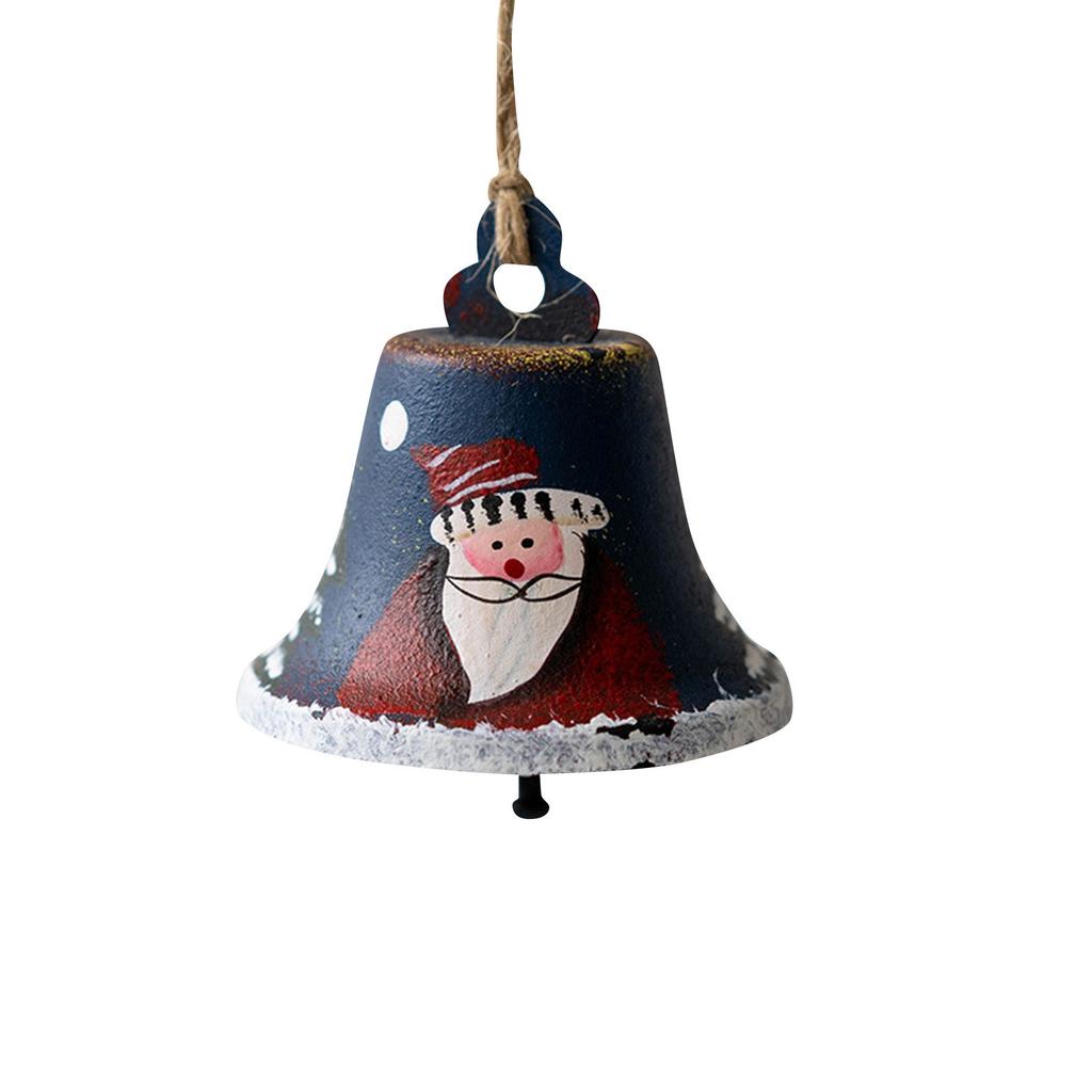 Christmas Wrought Iron Bell Pendant Old Man Snowman Bell Decoration Christmas Tree Bell Christmas Decoration