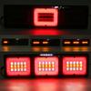 2PCS Trailer Truck Caravan Boat Car Led Rear Stop Tail Light 24V Waterproof Flow Steering Brake Reversing Traffic Fog Lamp