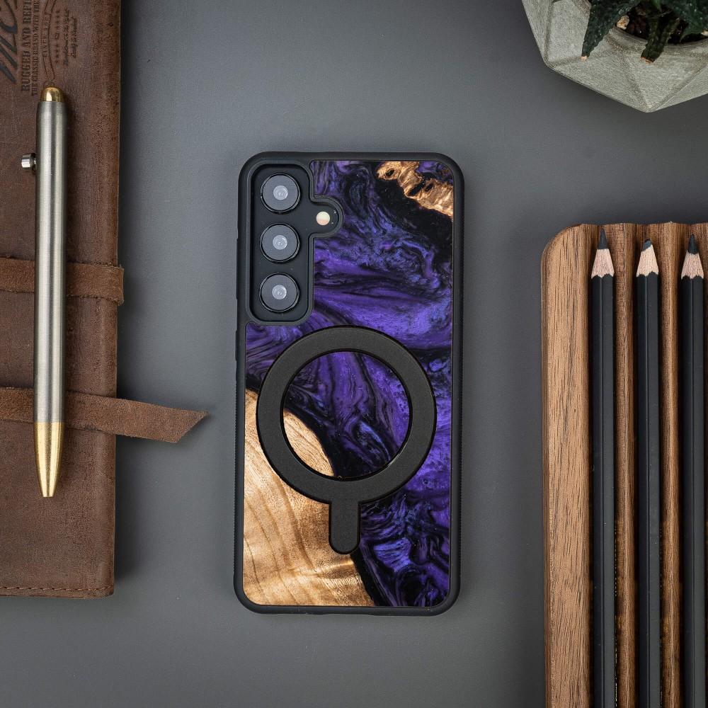 Bewood Unique case for Samsung Galaxy S25 - Violet with MagSafe