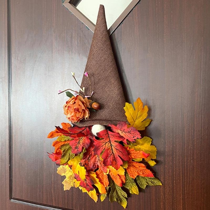 Cute Character Halloween Autumn Maple Leaf Door Ornaments Add Fun and Charm to Your Decors Perfect Centerpieces