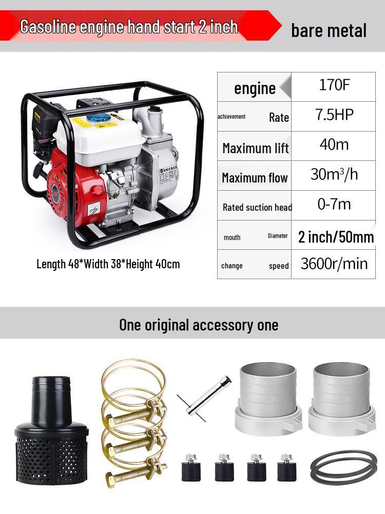 Gasoline-Powered High-Pressure Water Pump for Agriculture and Irrigation (2 inch & 3 inch)