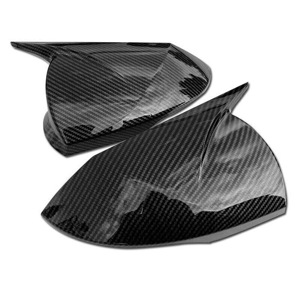 Carbon Fiber Look Rear View Mirror Cover Cap Trim For Hyundai Elantra 2021 2022