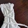 Ballet Dance Leg Warmers Summer Mesh Leg Warmers Flared Leg Sleeves Sweet Bows Lace Up Legwarmers Streetwear for Womens